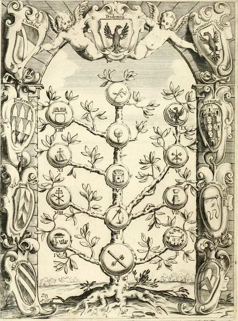 An illustration from Aerarium philosophiae mathematicae : in quo elementa philosophiae geometricae de planis, curuis, & solidis figuris applicata et ornata ... in tres tomos distributa sunt : intercessere ingeniosae inuentionis exodia horaria ..., 1648, leaf 9