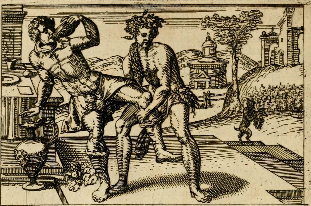 An illustration from Aereoplastes theo-sophicus, sive, Eicones mysticae : rarâ solertiâ, ac sagacitate singulari effictae, eaqu[ue] aere incisae ..., 1620, leaf 101