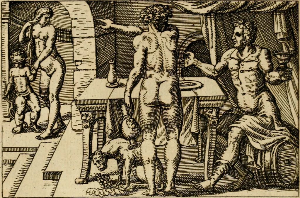 An illustration from Aereoplastes theo-sophicus, sive, Eicones mysticae : rarâ solertiâ, ac sagacitate singulari effictae, eaqu[ue] aere incisae ..., 1620, leaf 103