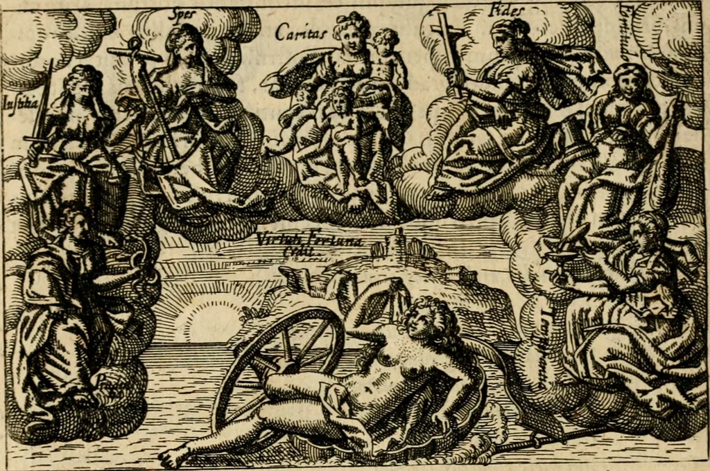 An illustration from Aereoplastes theo-sophicus, sive, Eicones mysticae : rarâ solertiâ, ac sagacitate singulari effictae, eaqu[ue] aere incisae ..., 1620, leaf 125
