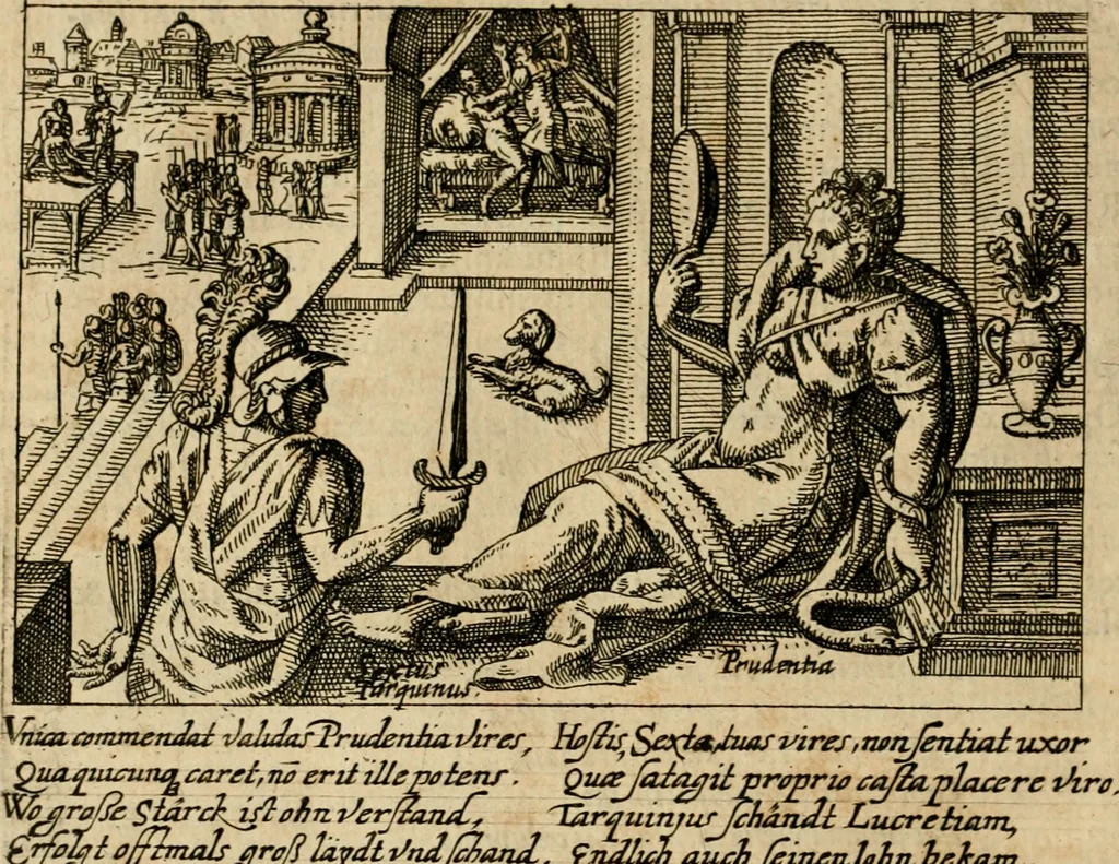 An illustration from Aereoplastes theo-sophicus, sive, Eicones mysticae : rarâ solertiâ, ac sagacitate singulari effictae, eaqu[ue] aere incisae ..., 1620, leaf 129