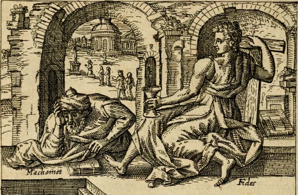 An illustration from Aereoplastes theo-sophicus, sive, Eicones mysticae : rarâ solertiâ, ac sagacitate singulari effictae, eaqu[ue] aere incisae ..., 1620, leaf 137