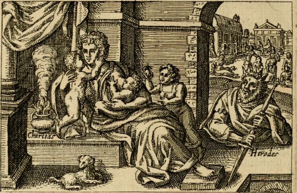 An illustration from Aereoplastes theo-sophicus, sive, Eicones mysticae : rarâ solertiâ, ac sagacitate singulari effictae, eaqu[ue] aere incisae ..., 1620, leaf 139
