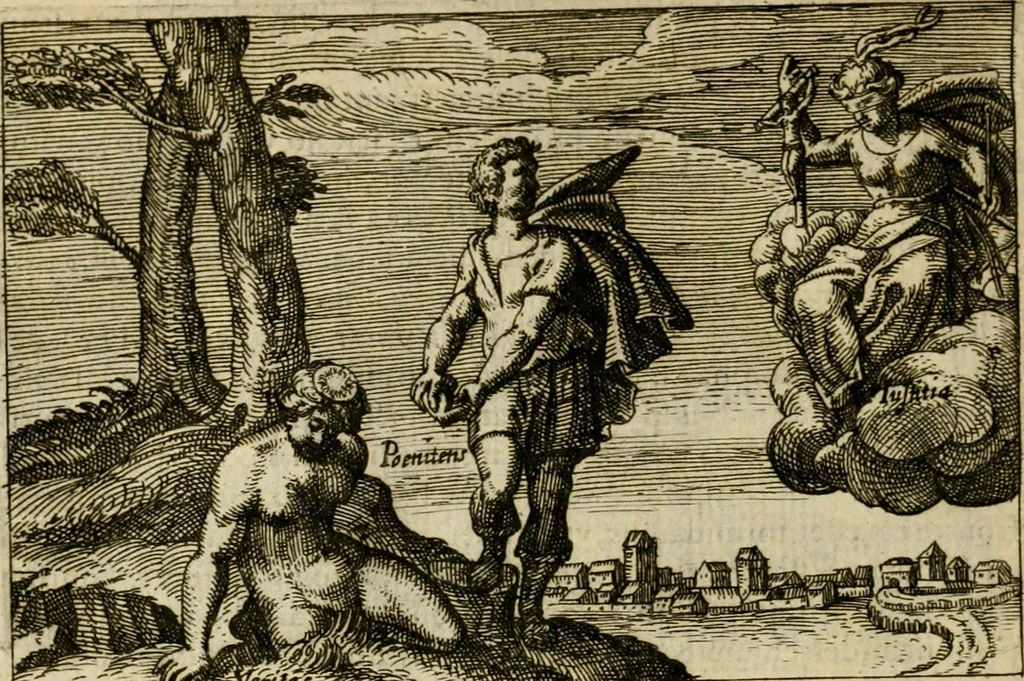 An illustration from Aereoplastes theo-sophicus, sive, Eicones mysticae : rarâ solertiâ, ac sagacitate singulari effictae, eaqu[ue] aere incisae ..., 1620, leaf 157