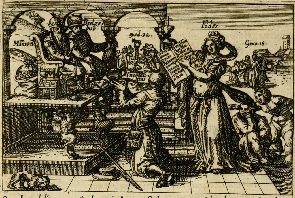 An illustration from Aereoplastes theo-sophicus, sive, Eicones mysticae : rarâ solertiâ, ac sagacitate singulari effictae, eaqu[ue] aere incisae ..., 1620, leaf 177