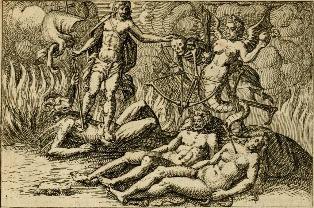 An illustration from Aereoplastes theo-sophicus, sive, Eicones mysticae : rarâ solertiâ, ac sagacitate singulari effictae, eaqu[ue] aere incisae ..., 1620, leaf 189