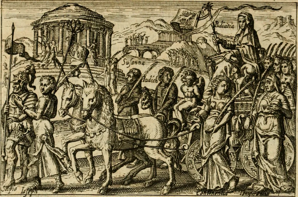 An illustration from Aereoplastes theo-sophicus, sive, Eicones mysticae : rarâ solertiâ, ac sagacitate singulari effictae, eaqu[ue] aere incisae ..., 1620, leaf 207