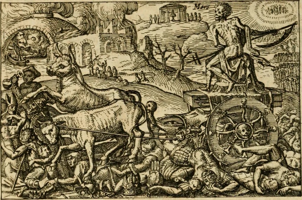 An illustration from Aereoplastes theo-sophicus, sive, Eicones mysticae : rarâ solertiâ, ac sagacitate singulari effictae, eaqu[ue] aere incisae ..., 1620, leaf 209