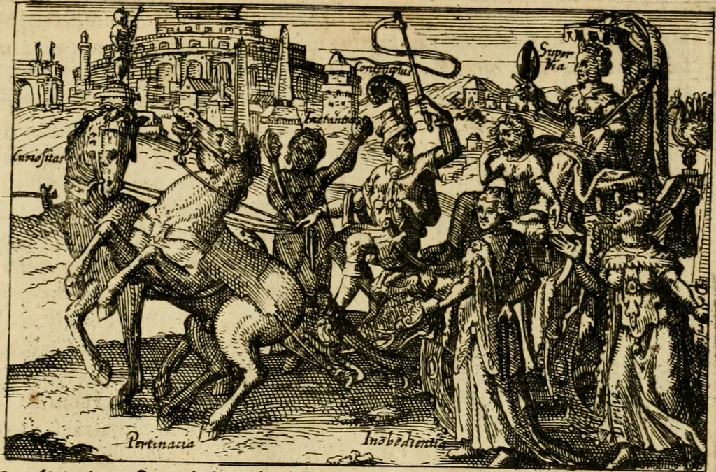 An illustration from Aereoplastes theo-sophicus, sive, Eicones mysticae : rarâ solertiâ, ac sagacitate singulari effictae, eaqu[ue] aere incisae ..., 1620, leaf 25
