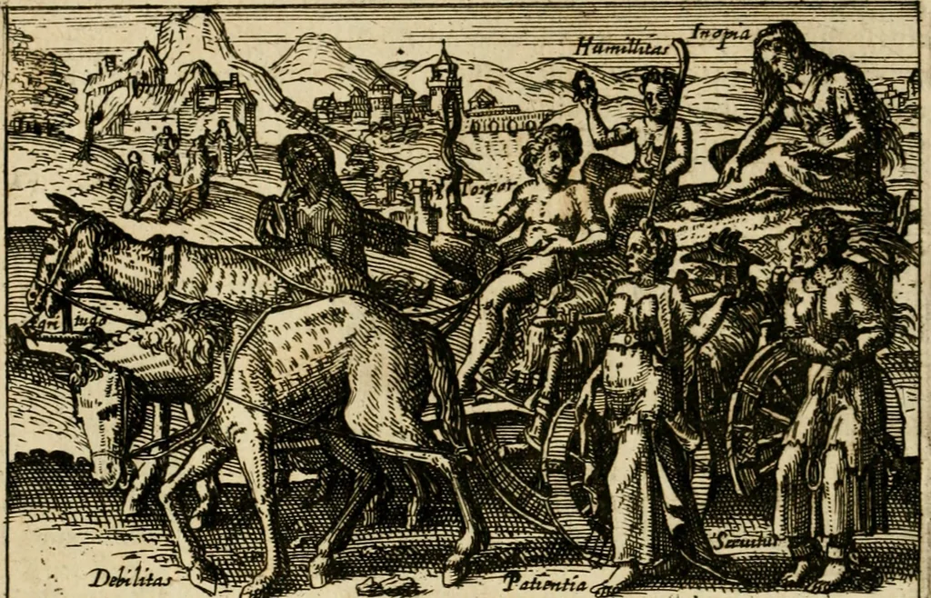 An illustration from Aereoplastes theo-sophicus, sive, Eicones mysticae : rarâ solertiâ, ac sagacitate singulari effictae, eaqu[ue] aere incisae ..., 1620, leaf 31