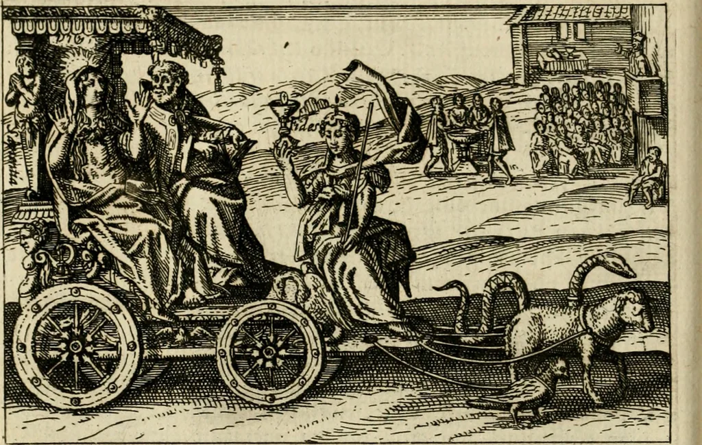 An illustration from Aereoplastes theo-sophicus, sive, Eicones mysticae : rarâ solertiâ, ac sagacitate singulari effictae, eaqu[ue] aere incisae ..., 1620, leaf 37