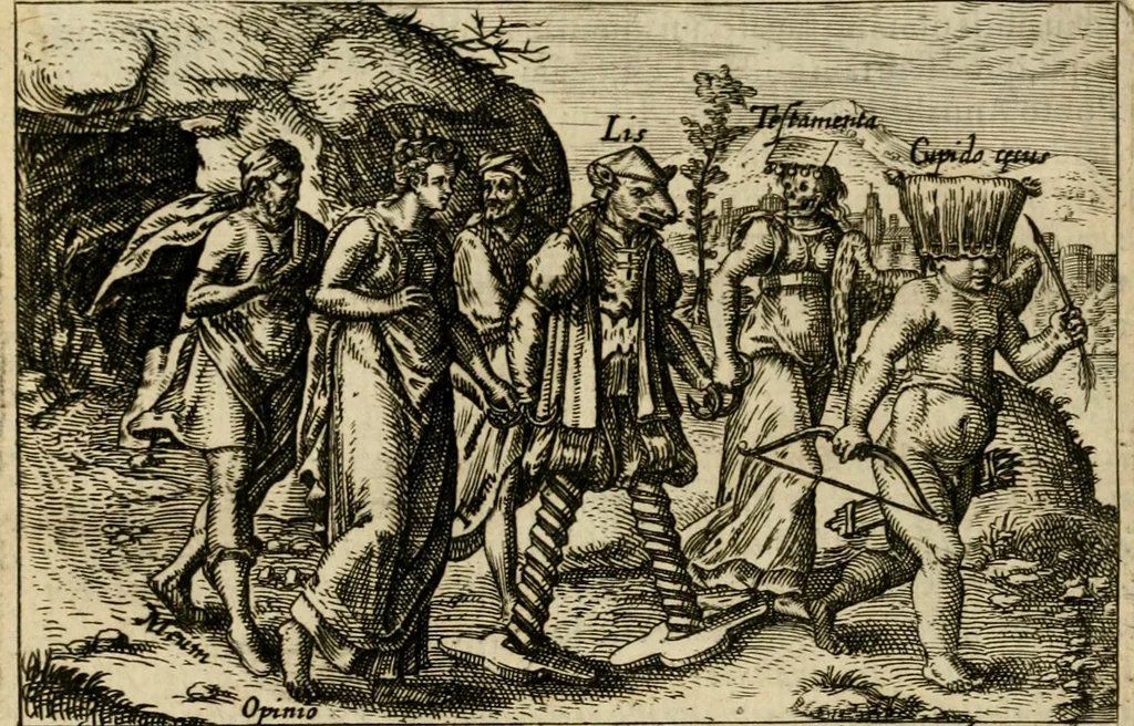 An illustration from Aereoplastes theo-sophicus, sive, Eicones mysticae : rarâ solertiâ, ac sagacitate singulari effictae, eaqu[ue] aere incisae ..., 1620, leaf 49