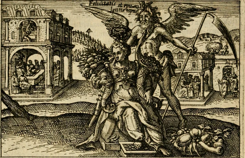 An illustration from Aereoplastes theo-sophicus, sive, Eicones mysticae : rarâ solertiâ, ac sagacitate singulari effictae, eaqu[ue] aere incisae ..., 1620, leaf 79
