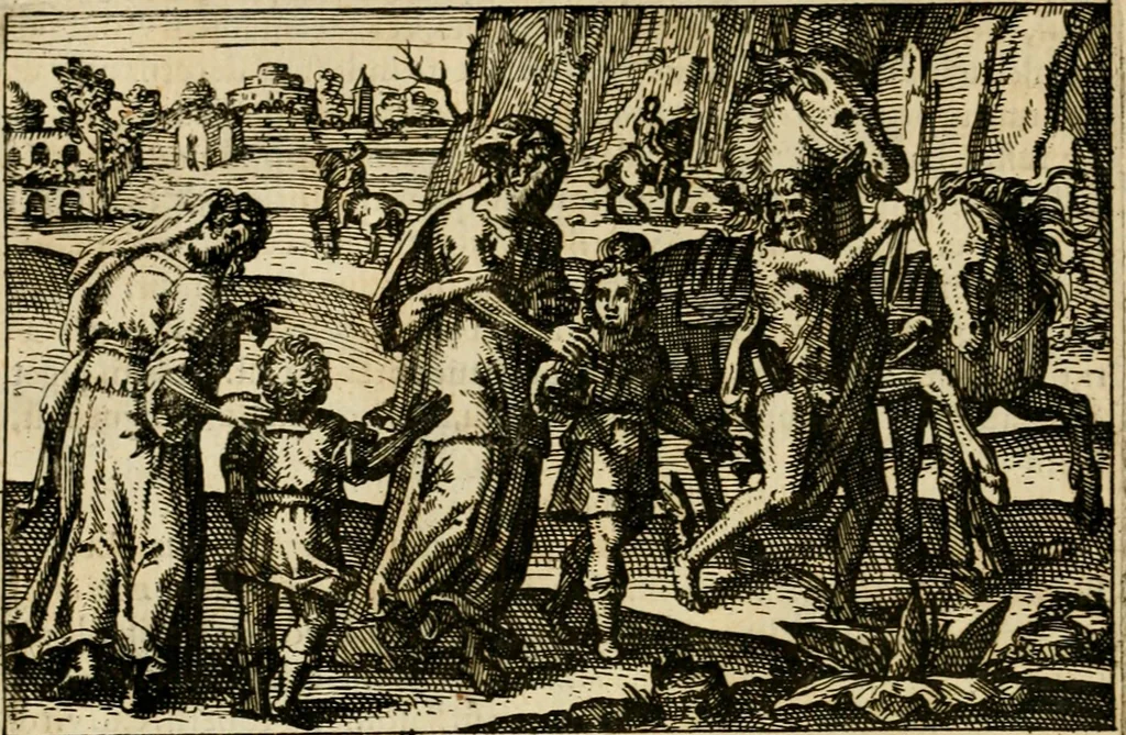 An illustration from Aereoplastes theo-sophicus, sive, Eicones mysticae : rarâ solertiâ, ac sagacitate singulari effictae, eaqu[ue] aere incisae ..., 1620, leaf 87