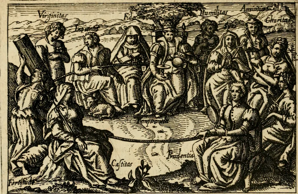 An illustration from Aereoplastes theo-sophicus, sive, Eicones mysticae : rarâ solertiâ, ac sagacitate singulari effictae, eaqu[ue] aere incisae ..., 1620, leaf 89