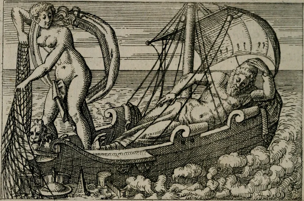 An illustration from Aereoplastes theo-sophicus, sive, Eicones mysticae : rarâ solertiâ, ac sagacitate singulari effictae eæq́[ue] æri incisæ : integram veræ theosophias rationem mirâ dexteritate adumbrantes : euolutione Latinâ ex Sacris Scripturis, sanctis patribus, philosophis, oratoribus, historicis ac poëtis tàm Græcis quàm Latinis Christianis iuxtà atq[ue]; gentibus nunc illuminatæ, ac bonorum bono editæ, 1620, leaf 123