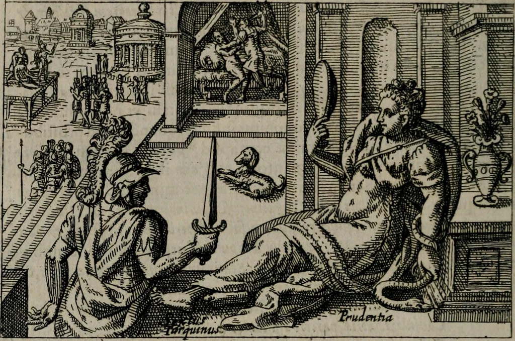 An illustration from Aereoplastes theo-sophicus, sive, Eicones mysticae : rarâ solertiâ, ac sagacitate singulari effictae eæq́[ue] æri incisæ : integram veræ theosophias rationem mirâ dexteritate adumbrantes : euolutione Latinâ ex Sacris Scripturis, sanctis patribus, philosophis, oratoribus, historicis ac poëtis tàm Græcis quàm Latinis Christianis iuxtà atq[ue]; gentibus nunc illuminatæ, ac bonorum bono editæ, 1620, leaf 131