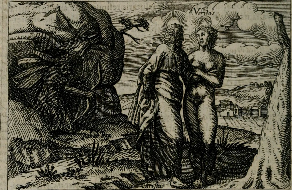 An illustration from Aereoplastes theo-sophicus, sive, Eicones mysticae : rarâ solertiâ, ac sagacitate singulari effictae eæq́[ue] æri incisæ : integram veræ theosophias rationem mirâ dexteritate adumbrantes : euolutione Latinâ ex Sacris Scripturis, sanctis patribus, philosophis, oratoribus, historicis ac poëtis tàm Græcis quàm Latinis Christianis iuxtà atq[ue]; gentibus nunc illuminatæ, ac bonorum bono editæ, 1620, leaf 161