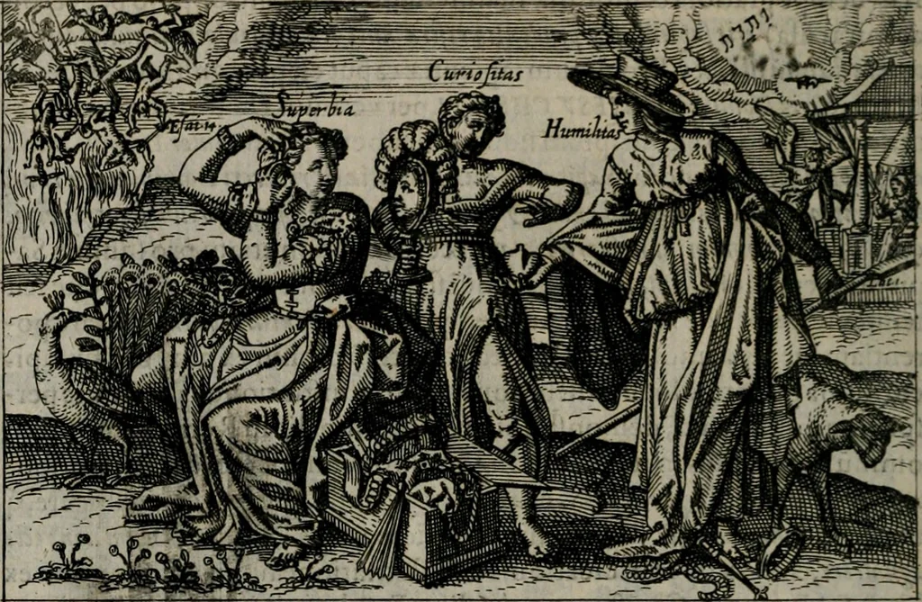 An illustration from Aereoplastes theo-sophicus, sive, Eicones mysticae : rarâ solertiâ, ac sagacitate singulari effictae eæq́[ue] æri incisæ : integram veræ theosophias rationem mirâ dexteritate adumbrantes : euolutione Latinâ ex Sacris Scripturis, sanctis patribus, philosophis, oratoribus, historicis ac poëtis tàm Græcis quàm Latinis Christianis iuxtà atq[ue]; gentibus nunc illuminatæ, ac bonorum bono editæ, 1620, leaf 175