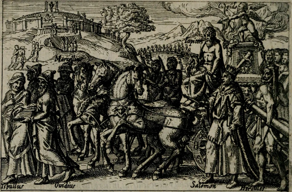 An illustration from Aereoplastes theo-sophicus, sive, Eicones mysticae : rarâ solertiâ, ac sagacitate singulari effictae eæq́[ue] æri incisæ : integram veræ theosophias rationem mirâ dexteritate adumbrantes : euolutione Latinâ ex Sacris Scripturis, sanctis patribus, philosophis, oratoribus, historicis ac poëtis tàm Græcis quàm Latinis Christianis iuxtà atq[ue]; gentibus nunc illuminatæ, ac bonorum bono editæ, 1620, leaf 205