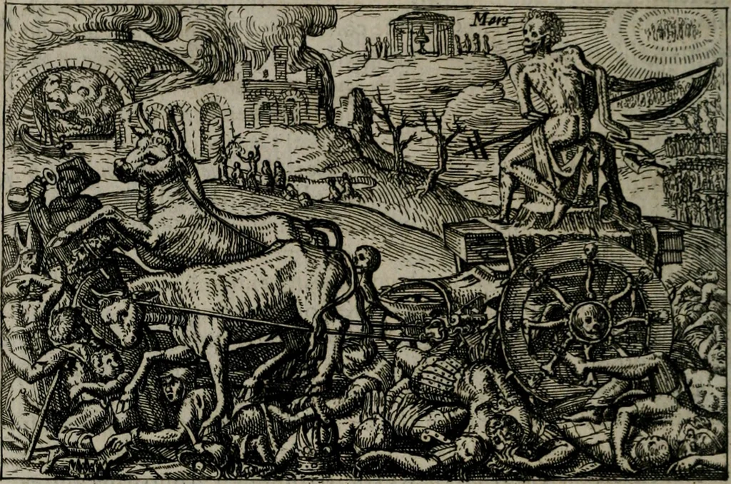 An illustration from Aereoplastes theo-sophicus, sive, Eicones mysticae : rarâ solertiâ, ac sagacitate singulari effictae eæq́[ue] æri incisæ : integram veræ theosophias rationem mirâ dexteritate adumbrantes : euolutione Latinâ ex Sacris Scripturis, sanctis patribus, philosophis, oratoribus, historicis ac poëtis tàm Græcis quàm Latinis Christianis iuxtà atq[ue]; gentibus nunc illuminatæ, ac bonorum bono editæ, 1620, leaf 209
