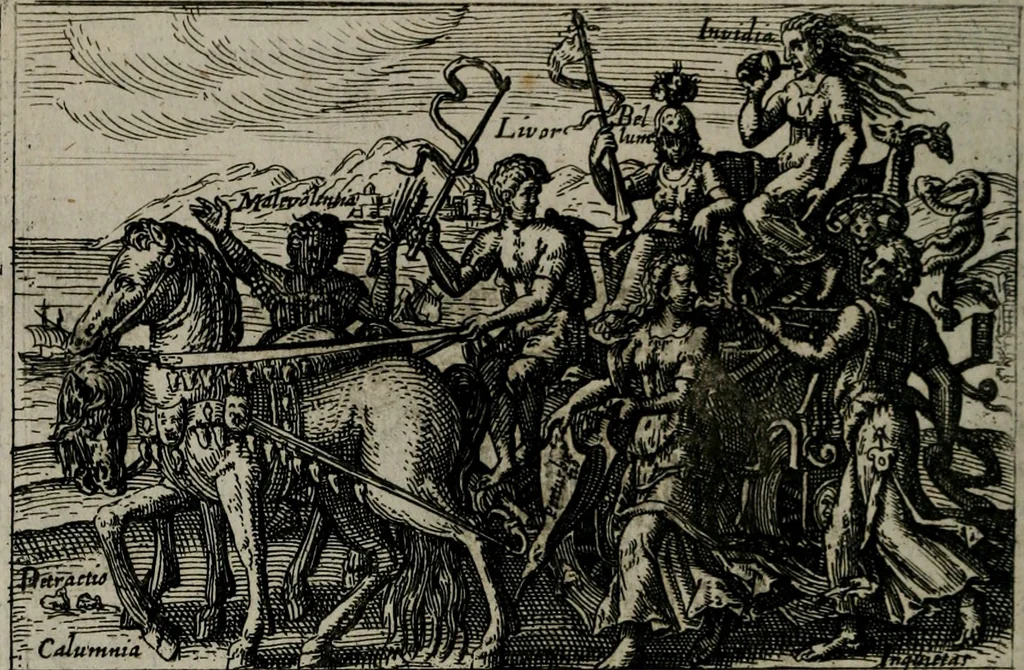 An illustration from Aereoplastes theo-sophicus, sive, Eicones mysticae : rarâ solertiâ, ac sagacitate singulari effictae eæq́[ue] æri incisæ : integram veræ theosophias rationem mirâ dexteritate adumbrantes : euolutione Latinâ ex Sacris Scripturis, sanctis patribus, philosophis, oratoribus, historicis ac poëtis tàm Græcis quàm Latinis Christianis iuxtà atq[ue]; gentibus nunc illuminatæ, ac bonorum bono editæ, 1620, leaf 29