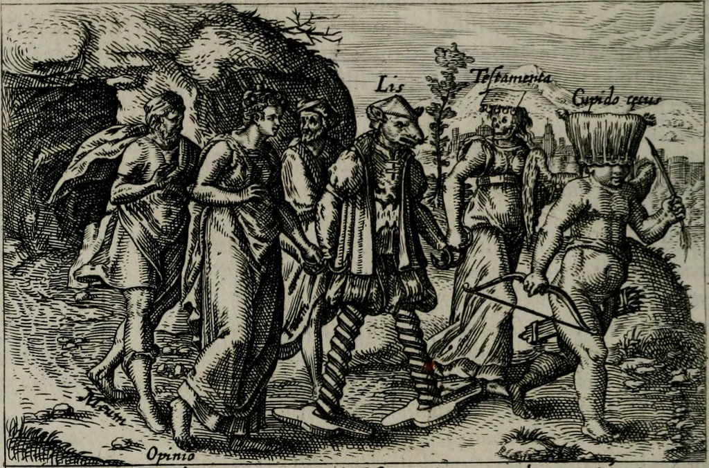 An illustration from Aereoplastes theo-sophicus, sive, Eicones mysticae : rarâ solertiâ, ac sagacitate singulari effictae eæq́[ue] æri incisæ : integram veræ theosophias rationem mirâ dexteritate adumbrantes : euolutione Latinâ ex Sacris Scripturis, sanctis patribus, philosophis, oratoribus, historicis ac poëtis tàm Græcis quàm Latinis Christianis iuxtà atq[ue]; gentibus nunc illuminatæ, ac bonorum bono editæ, 1620, leaf 51