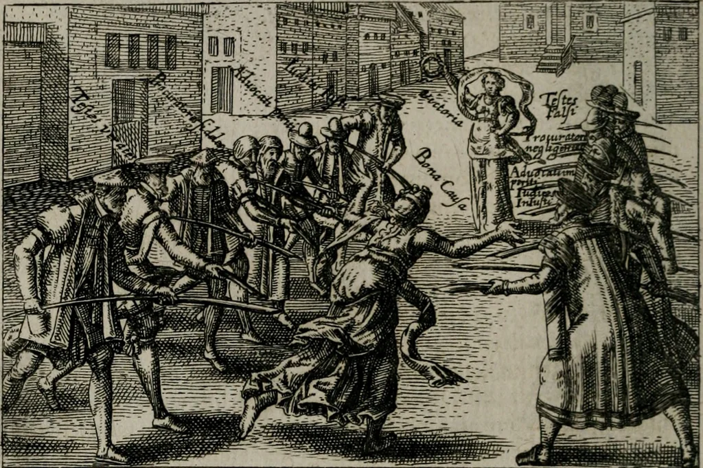 An illustration from Aereoplastes theo-sophicus, sive, Eicones mysticae : rarâ solertiâ, ac sagacitate singulari effictae eæq́[ue] æri incisæ : integram veræ theosophias rationem mirâ dexteritate adumbrantes : euolutione Latinâ ex Sacris Scripturis, sanctis patribus, philosophis, oratoribus, historicis ac poëtis tàm Græcis quàm Latinis Christianis iuxtà atq[ue]; gentibus nunc illuminatæ, ac bonorum bono editæ, 1620, leaf 59