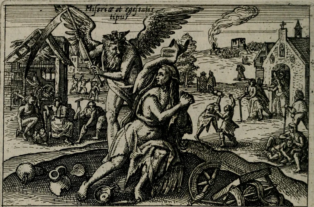 An illustration from Aereoplastes theo-sophicus, sive, Eicones mysticae : rarâ solertiâ, ac sagacitate singulari effictae eæq́[ue] æri incisæ : integram veræ theosophias rationem mirâ dexteritate adumbrantes : euolutione Latinâ ex Sacris Scripturis, sanctis patribus, philosophis, oratoribus, historicis ac poëtis tàm Græcis quàm Latinis Christianis iuxtà atq[ue]; gentibus nunc illuminatæ, ac bonorum bono editæ, 1620, leaf 85