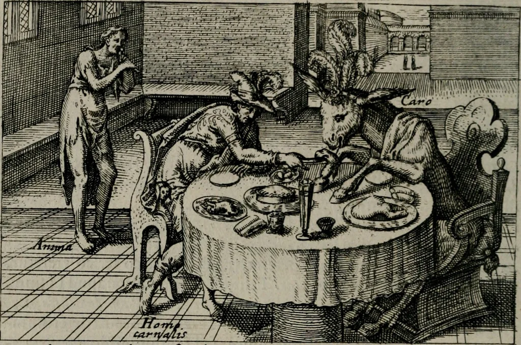 An illustration from Aereoplastes theo-sophicus, sive, Eicones mysticae : rarâ solertiâ, ac sagacitate singulari effictae eæq́[ue] æri incisæ : integram veræ theosophias rationem mirâ dexteritate adumbrantes : euolutione Latinâ ex Sacris Scripturis, sanctis patribus, philosophis, oratoribus, historicis ac poëtis tàm Græcis quàm Latinis Christianis iuxtà atq[ue]; gentibus nunc illuminatæ, ac bonorum bono editæ, 1620, leaf 97