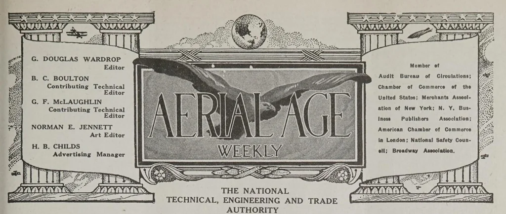 An illustration from Aerial age, 1922, leaf 453