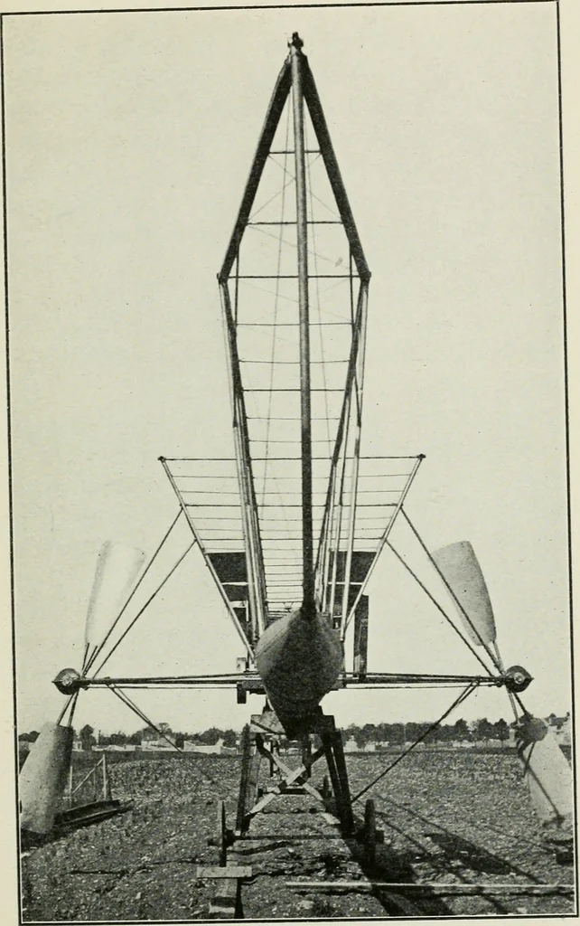 An illustration from The aerial age : a thousand miles by airship over the Atlantic Ocean; airship voyages over the Polar Sea, the past, the present and the future of aerial navigation, 1911, leaf 132