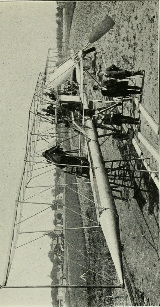 An illustration from The aerial age : a thousand miles by airship over the Atlantic Ocean; airship voyages over the Polar Sea, the past, the present and the future of aerial navigation, 1911, leaf 180