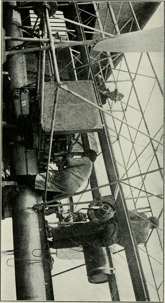 An illustration from The aerial age : a thousand miles by airship over the Atlantic Ocean; airship voyages over the Polar Sea, the past, the present and the future of aerial navigation, 1911, leaf 201