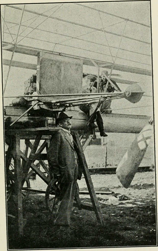 An illustration from The aerial age : a thousand miles by airship over the Atlantic Ocean; airship voyages over the Polar Sea, the past, the present and the future of aerial navigation, 1911, leaf 220