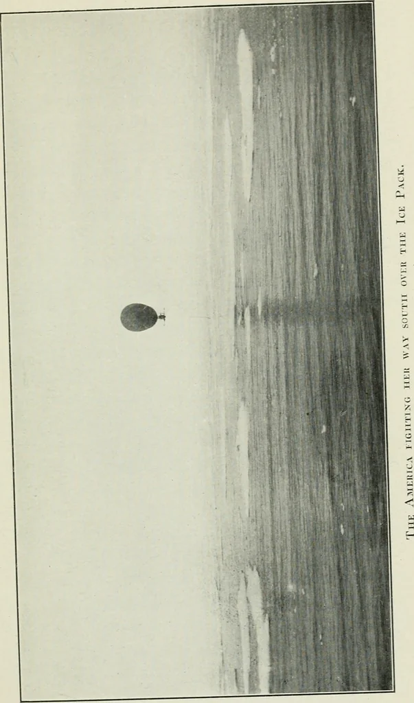 An illustration from The aerial age : a thousand miles by airship over the Atlantic Ocean; airship voyages over the Polar Sea, the past, the present and the future of aerial navigation, 1911, leaf 270