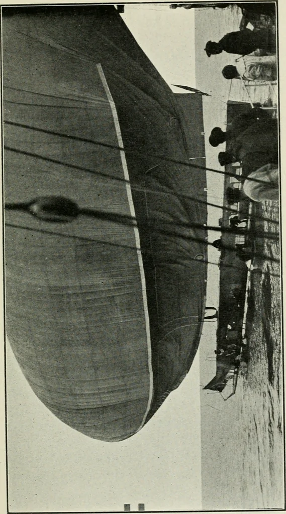 An illustration from The aerial age : a thousand miles by airship over the Atlantic Ocean; airship voyages over the Polar Sea, the past, the present and the future of aerial navigation, 1911, leaf 330
