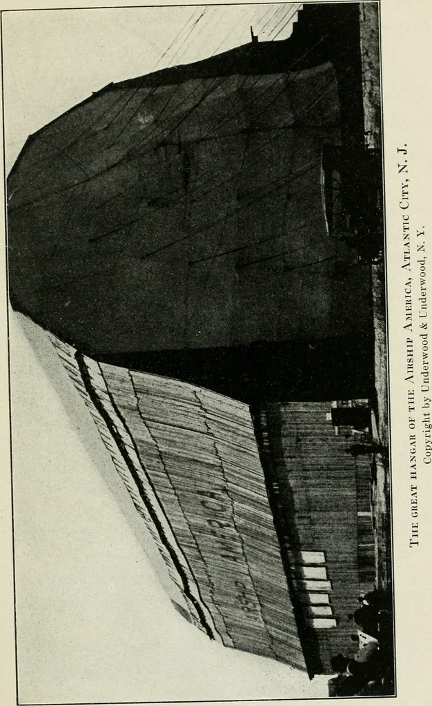 An illustration from The aerial age : a thousand miles by airship over the Atlantic Ocean; airship voyages over the Polar Sea, the past, the present and the future of aerial navigation, 1911, leaf 390
