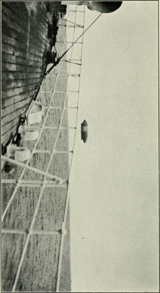 An illustration from The aerial age : a thousand miles by airship over the Atlantic Ocean; airship voyages over the Polar Sea, the past, the present and the future of aerial navigation, 1911, leaf 477