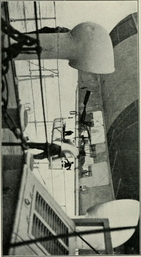 An illustration from The aerial age : a thousand miles by airship over the Atlantic Ocean; airship voyages over the Polar Sea, the past, the present and the future of aerial navigation, 1911, leaf 511
