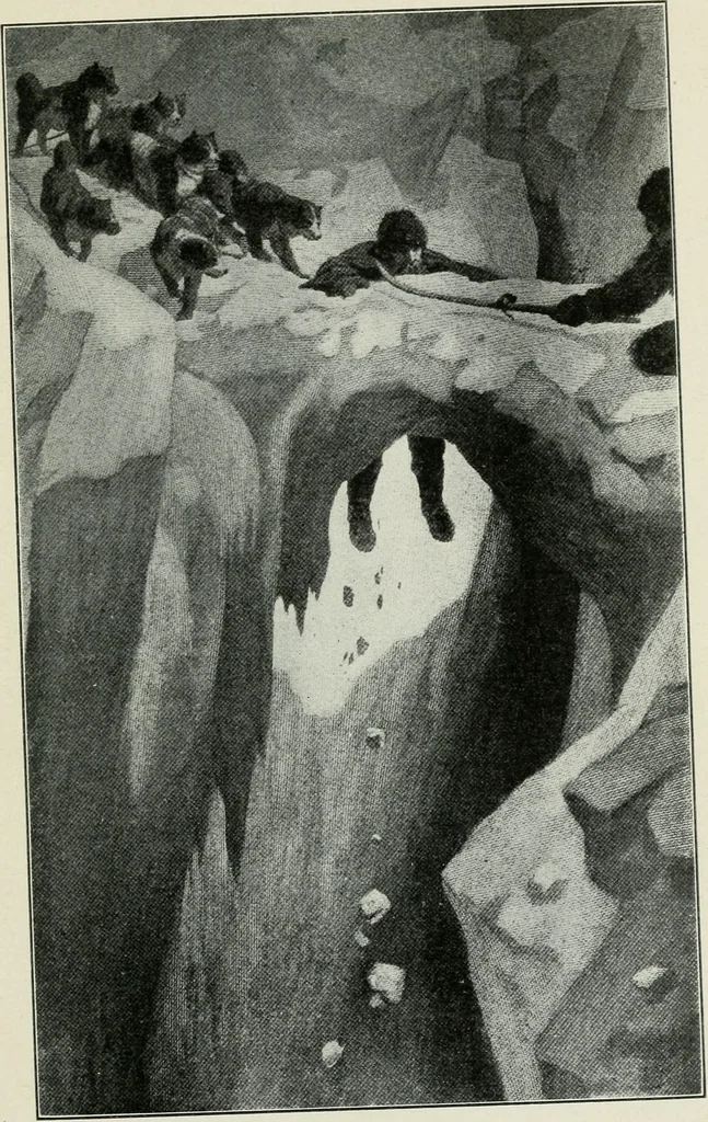 An illustration from The aerial age : a thousand miles by airship over the Atlantic Ocean; airship voyages over the Polar Sea, the past, the present and the future of aerial navigation, 1911, leaf 54