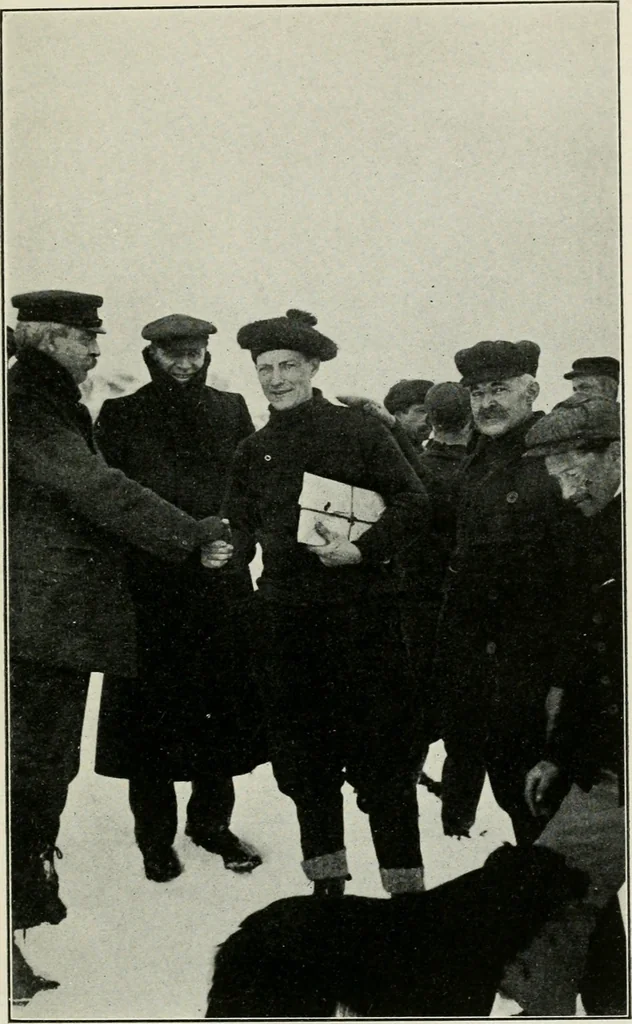 An illustration from The aerial age : a thousand miles by airship over the Atlantic Ocean; airship voyages over the Polar Sea, the past, the present and the future of aerial navigation, 1911, leaf 74