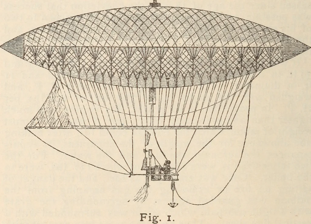 An illustration from Aerial navigation, 1891, leaf 13