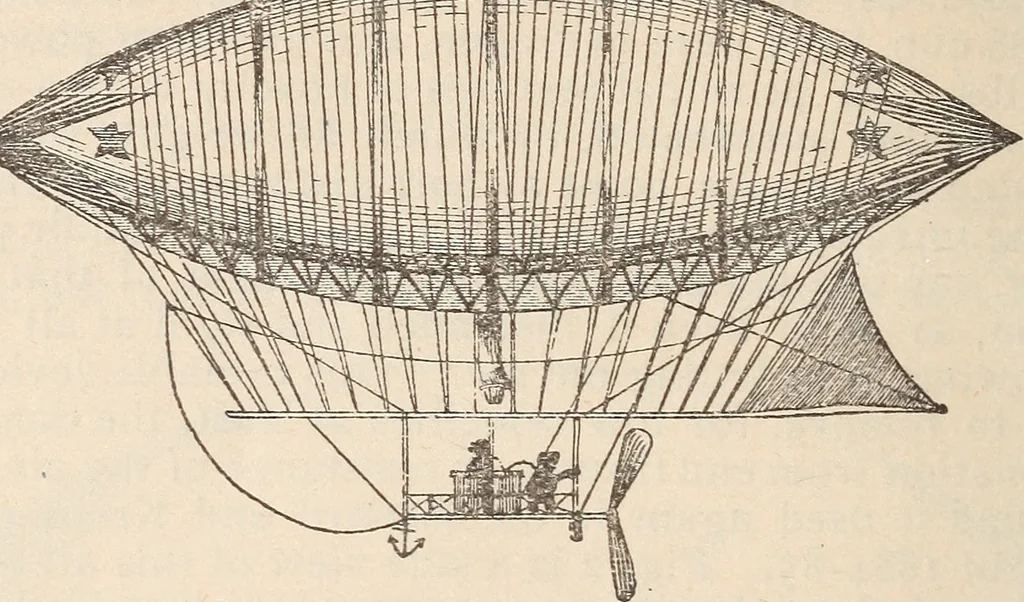 An illustration from Aerial navigation, 1891, leaf 17