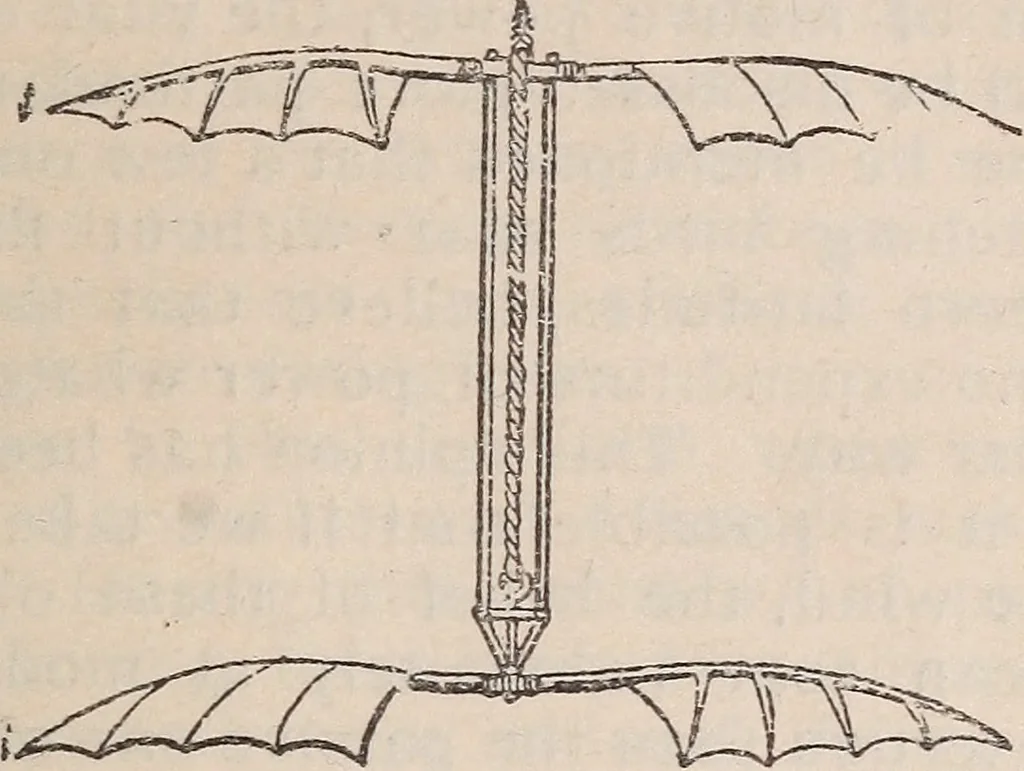 An illustration from Aerial navigation, 1891, leaf 30