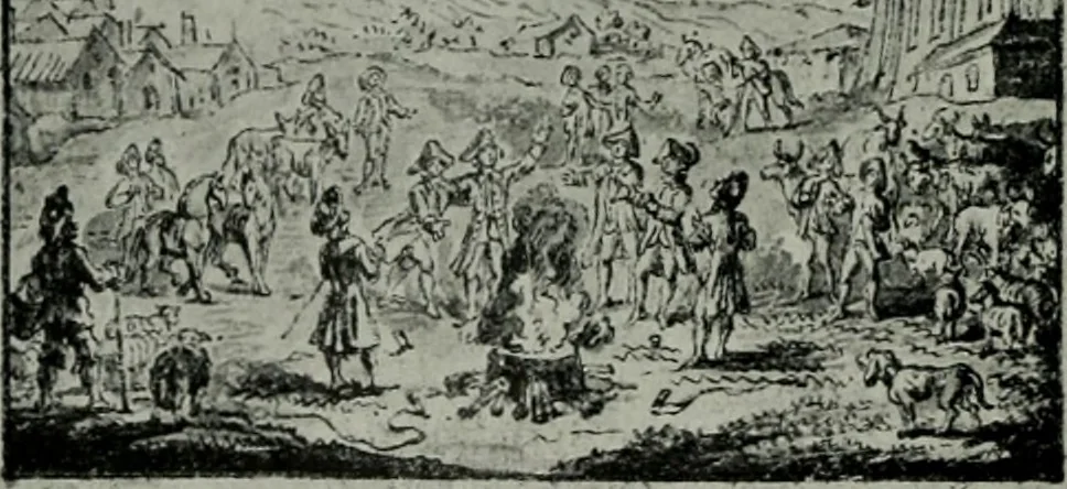 An illustration from Aeronautica; or, The history of aviation and aerostation, told in contemporary autograph letters, books, broadsides, drawings, engravings, manuscripts, newspapers, paintings, posters, press notices, etc., dating from the year 1557 to 1880, 1900, leaf 21