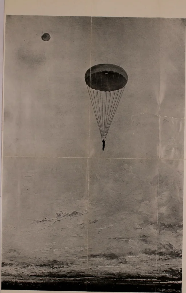 An illustration from Aeronautica; or, The history of aviation and aerostation, told in contemporary autograph letters, books, broadsides, drawings, engravings, manuscripts, newspapers, paintings, posters, press notices, etc., dating from the year 1557 to 1880, 1900, leaf 41