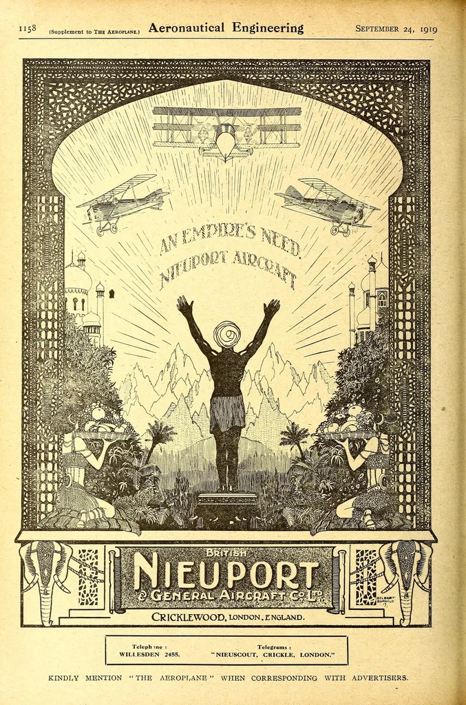 An illustration from The Aeroplane, 1911, leaf 1230