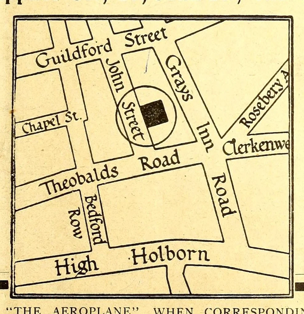 An illustration from The Aeroplane, 1911, leaf 477