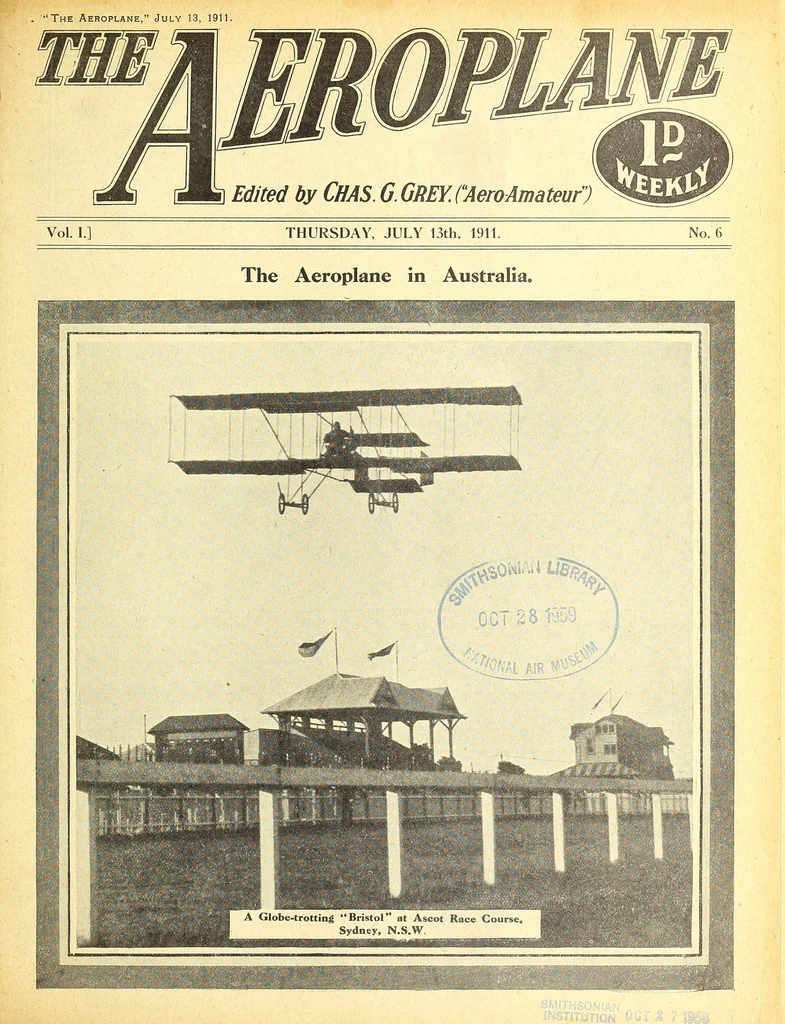 An illustration from The Aeroplane, 1911, leaf 127